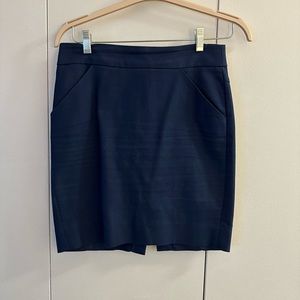 J Crew navy pencil skirt size 6P
